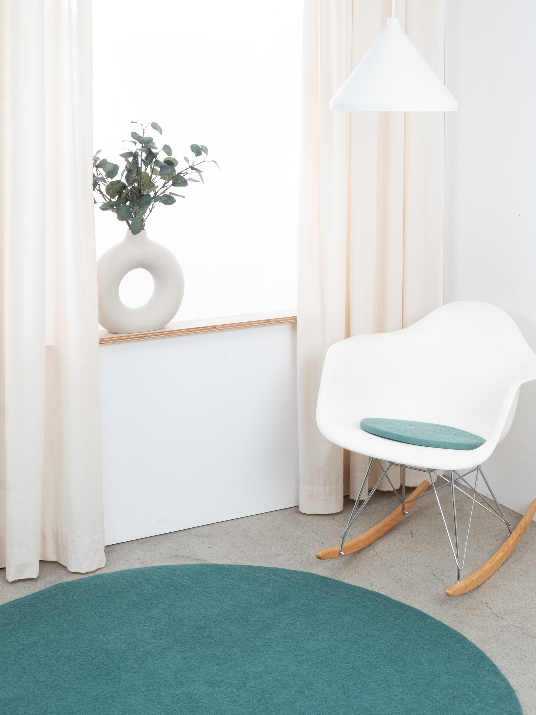 myfelt Taro Filz-Sitzauflage Aqua Ø 36 cm