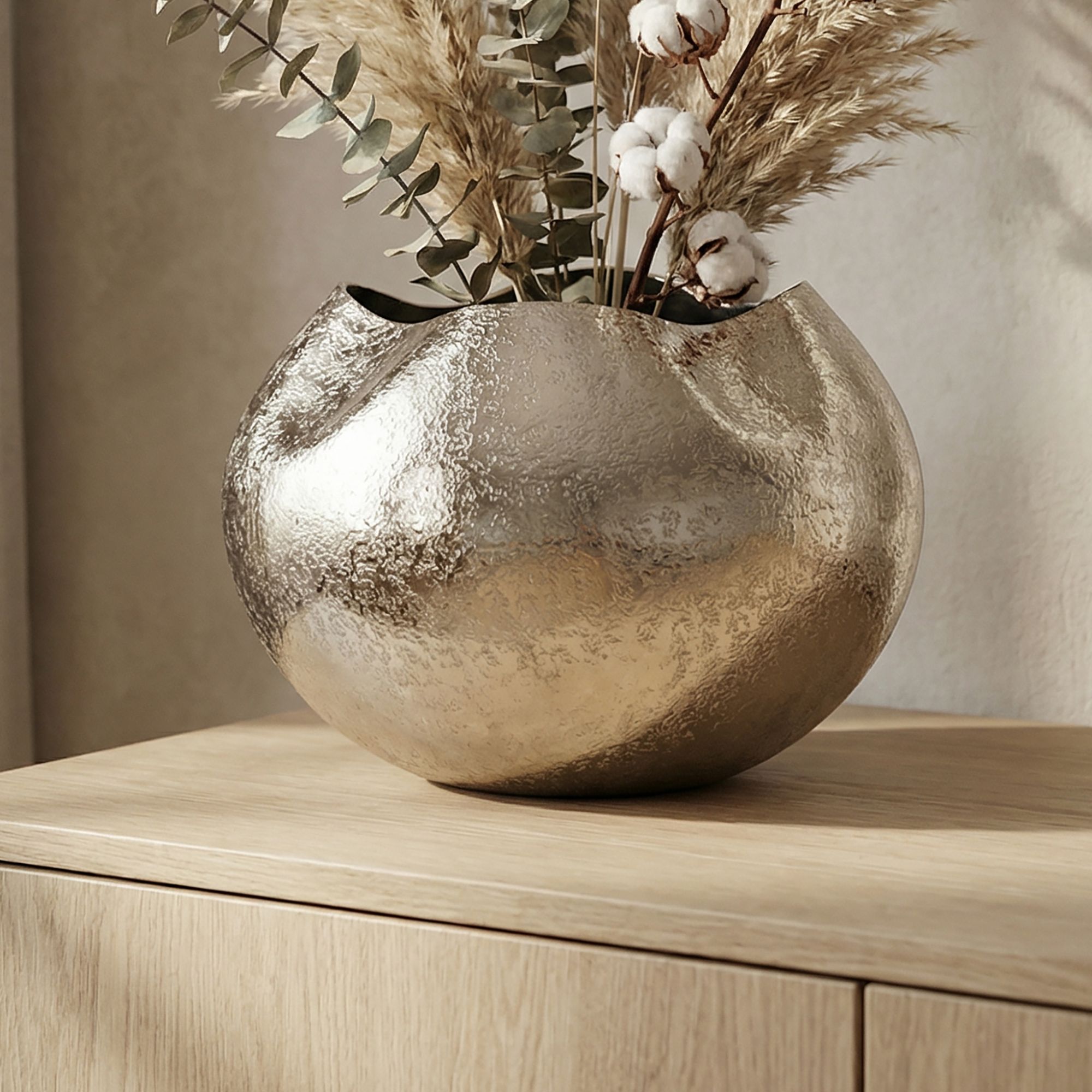 Blumentopf Sjovegan Aluminium Silber Ø 30 cm