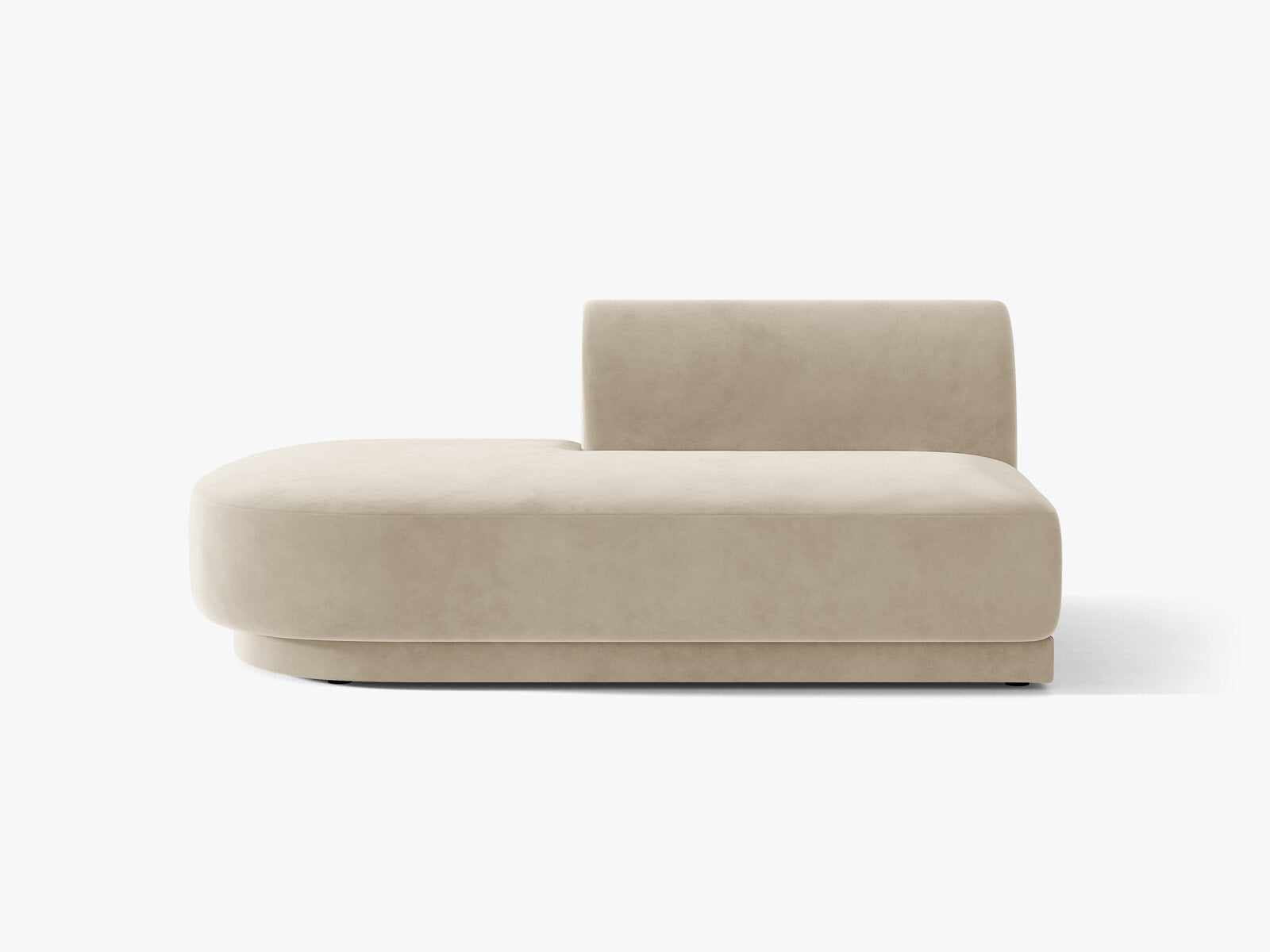 Micadoni 2-Sitzer Sitzmodul offen Miley Samt Bluvel Dunkelbeige Links