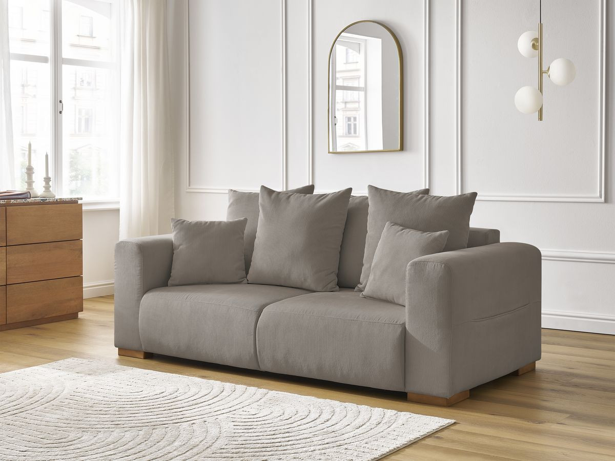Bobochic Sidonie Sofa 2-Sitzer Cordsamt Taupe