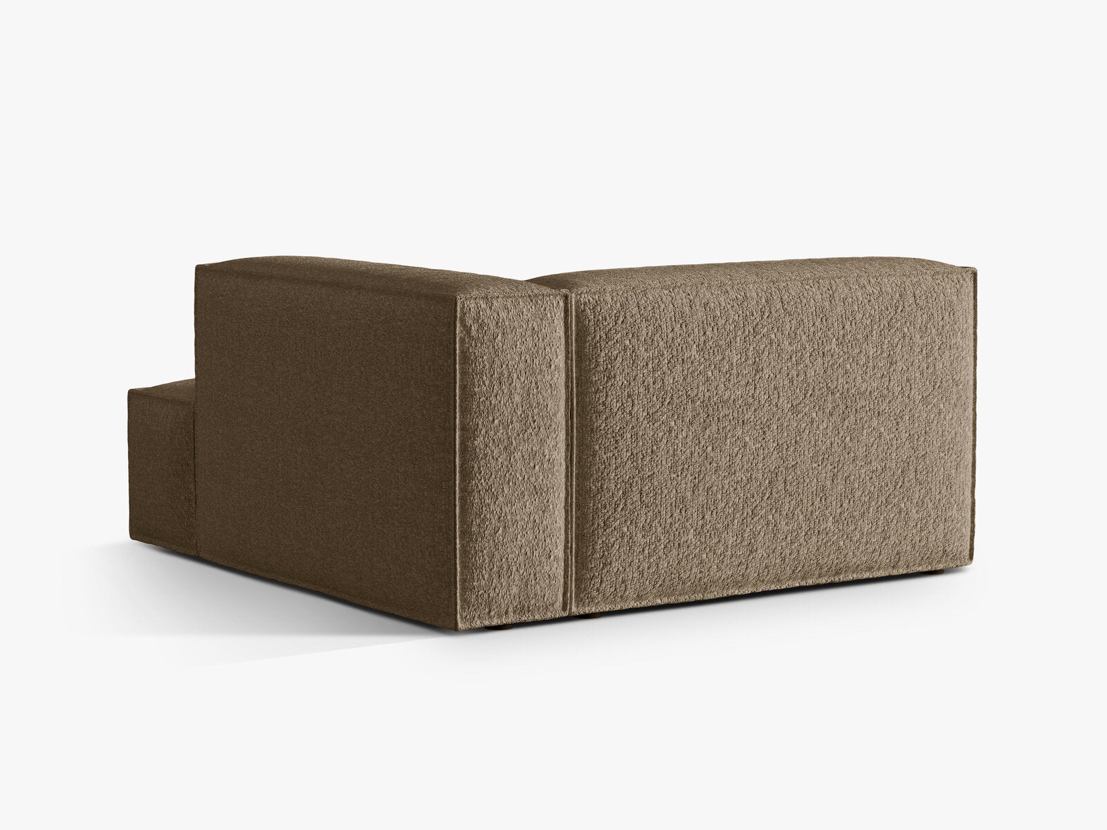 Micadoni Recamiere Nuria Groß 1-Sitzer Rechts Boucle Cappuccino