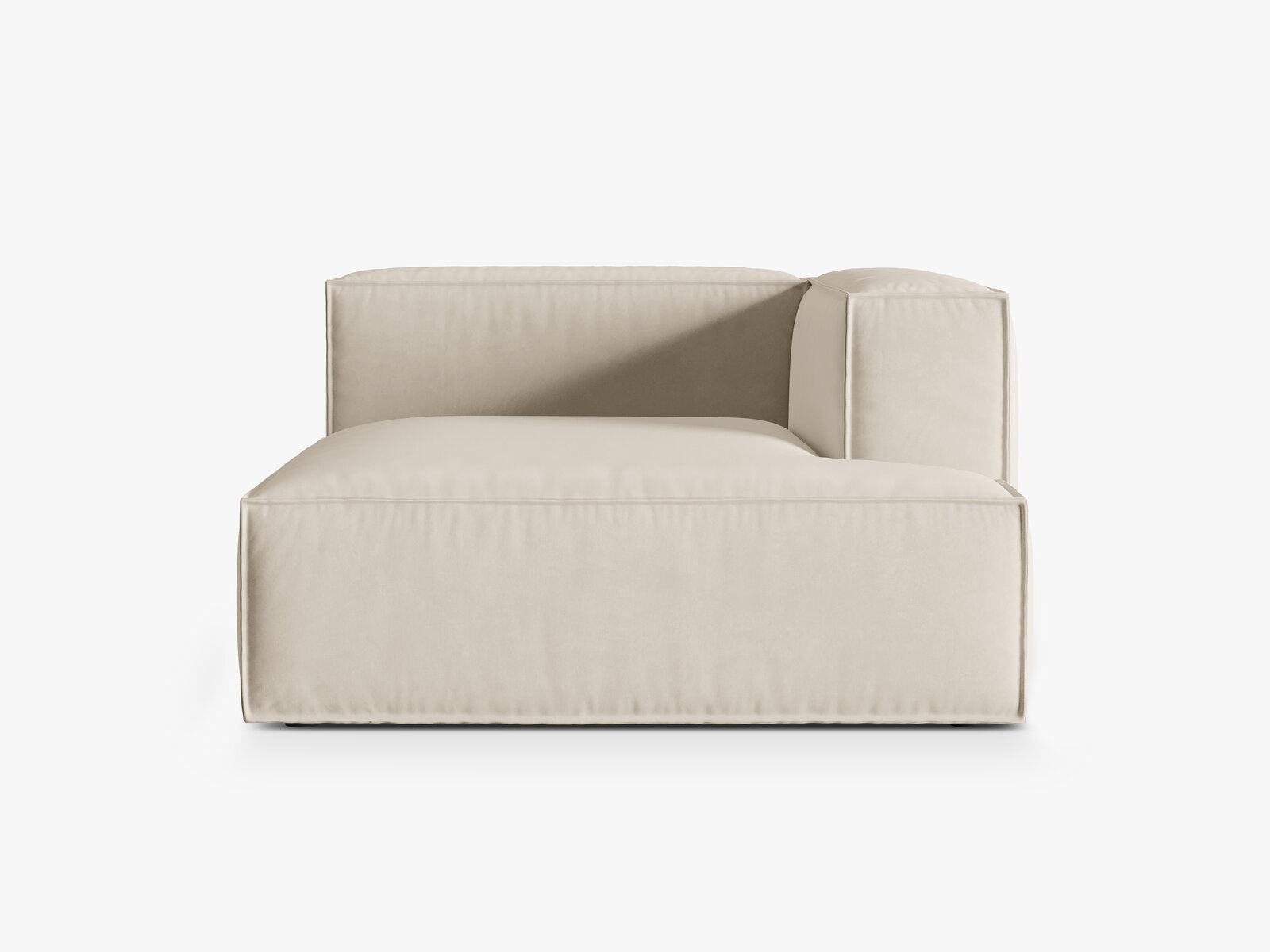 Micadoni Recamiere Nuria 1-Sitzer Rechts Samt Beige