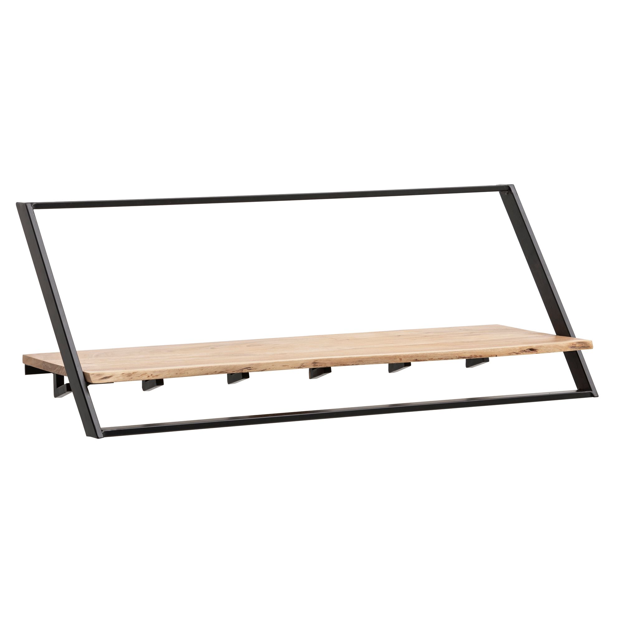 Wandgarderobe Nordagutu Akazie Massivholz 100 × 32,5 × 40 cm
