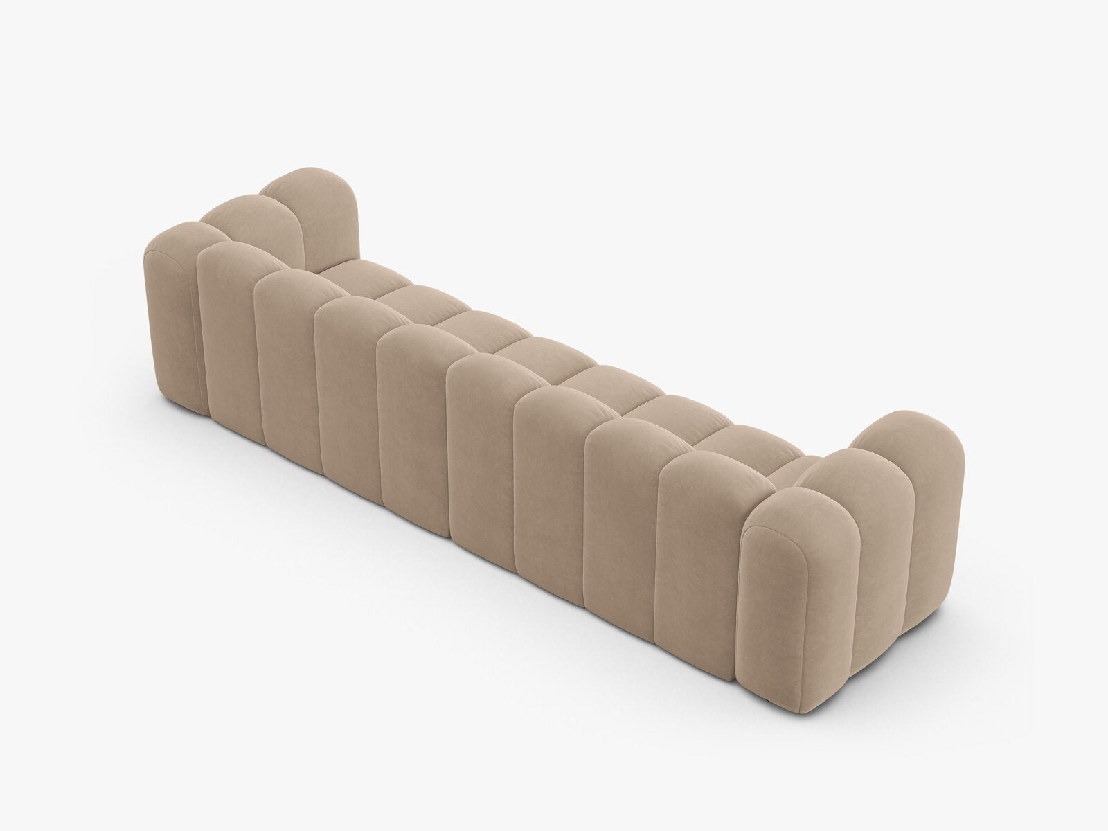 Micadoni Modulares Sofa Lupine 4-Sitzer Samt Venus Beige
