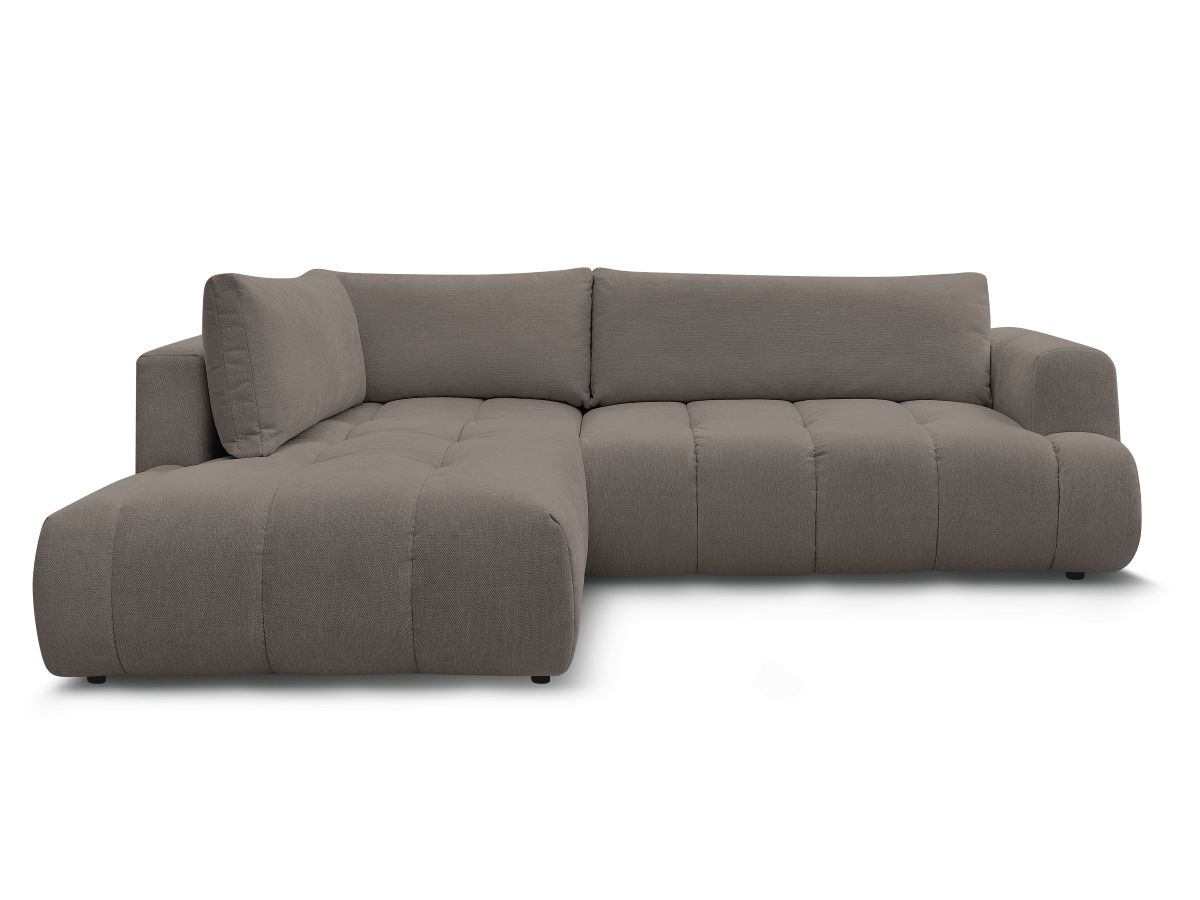 Bobochic Fuji Ecksofa mit Schlaffunktion und Bettkasten 282 × 204 cm Stoff Taupe Ecke links