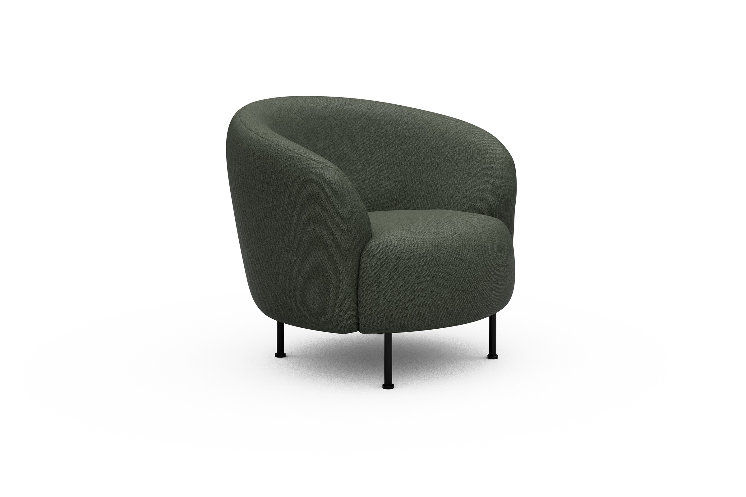 Sessel Ronda Metallbeine Schwarz Denari-Forest-Green