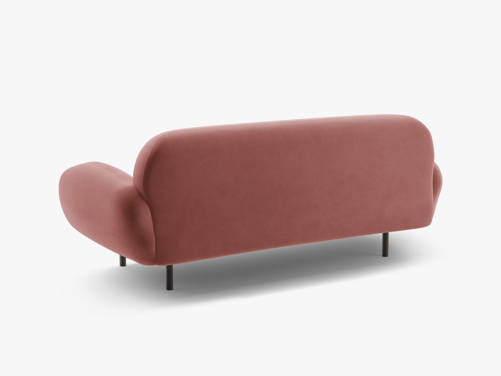 Micadoni Sofa Poppy 2-Sitzer große Version Samt Casino Flamingo