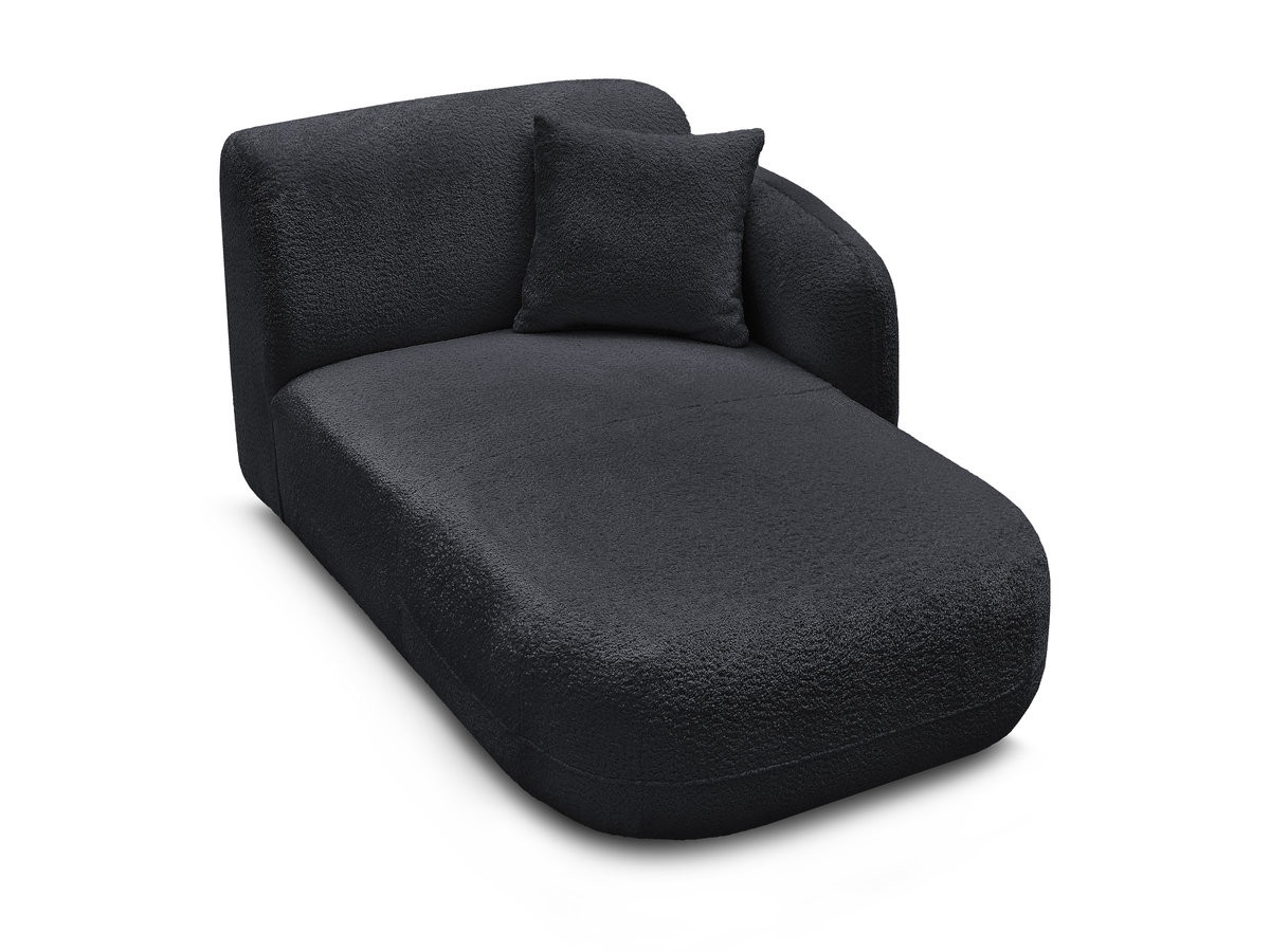 Bobochic Anda Méridienne-Modul Chenille Schwarz Ecke rechts