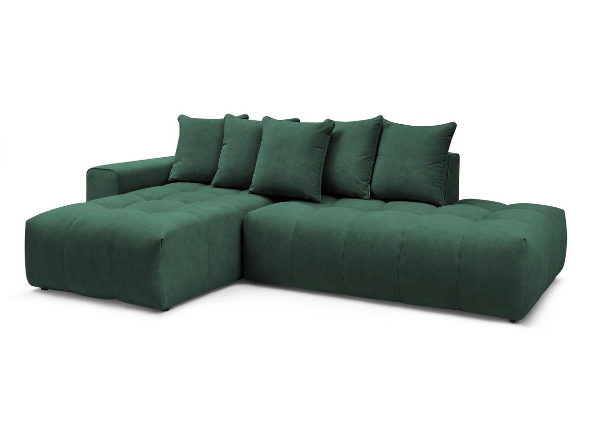 Bobochic Mont-blanc Ecksofa Samt Grün Ecke links