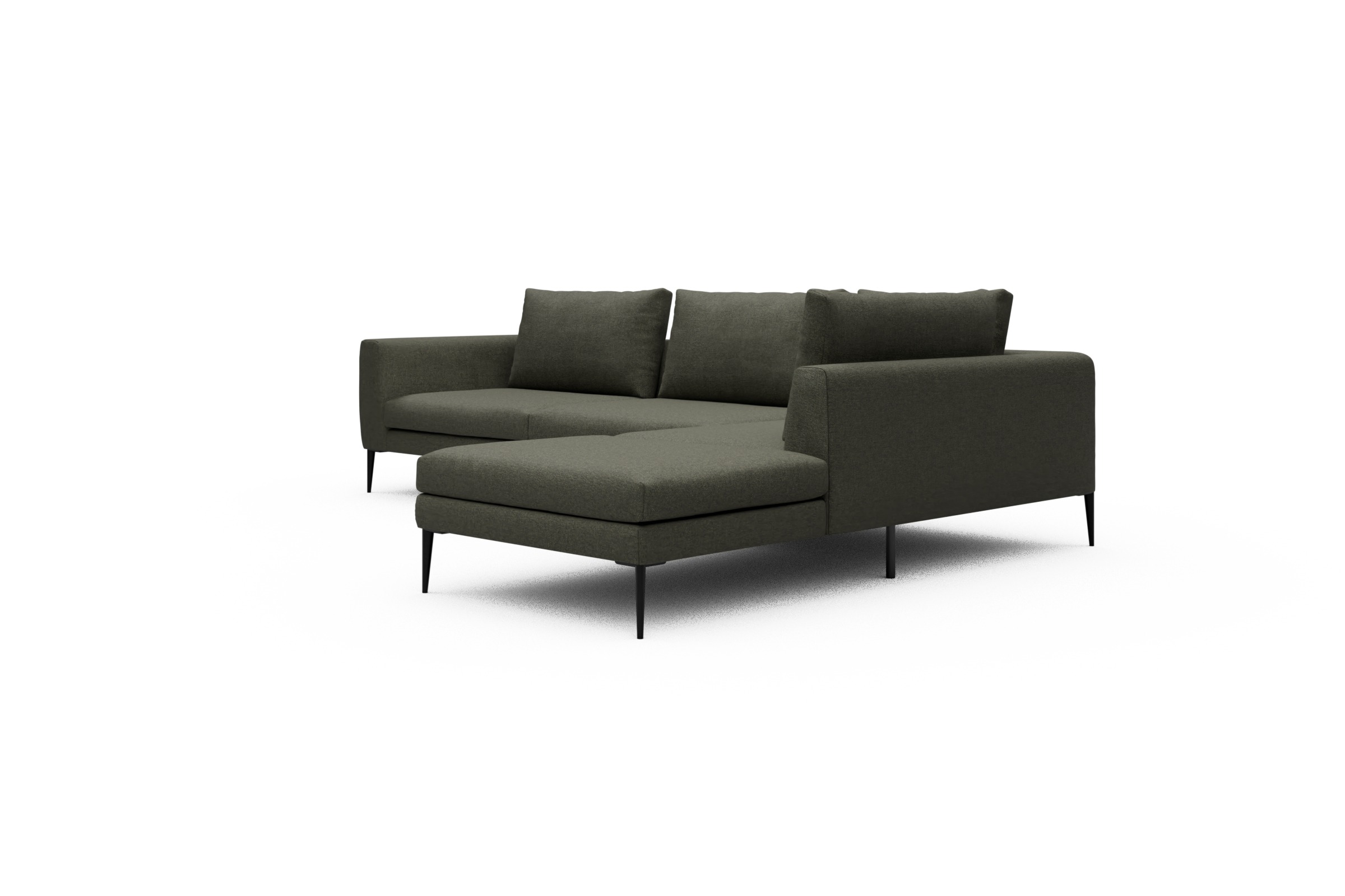 Ecksofa Paul Relax-Ecke links mit 3-Sitzer Sama-Winter-Moss