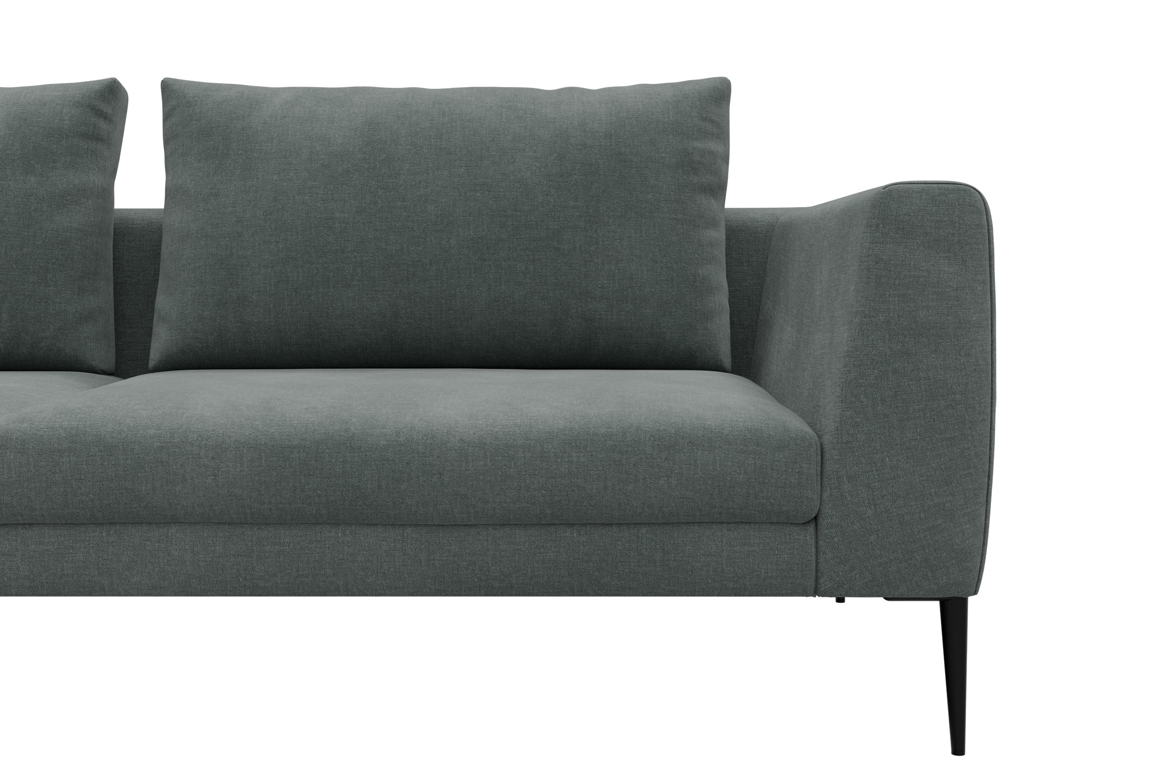 Sofa Paul 2-Sitzer Smooth-Silver-Grey