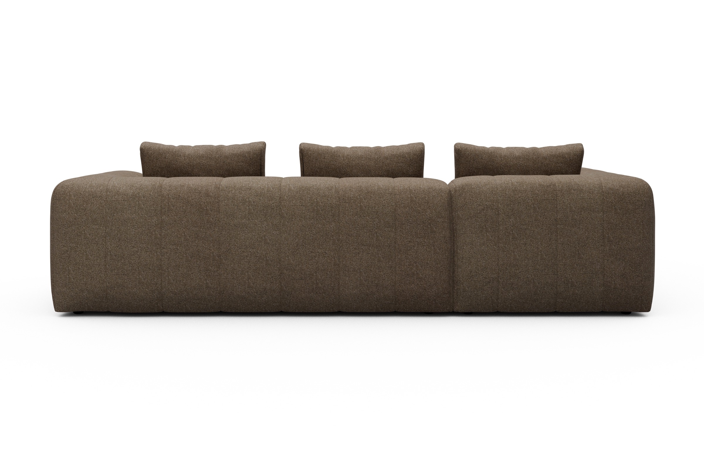 Ecksofa Hugo 2x 2,5-Sitzer Armlehne rechts Aivi-Khaki-Brown