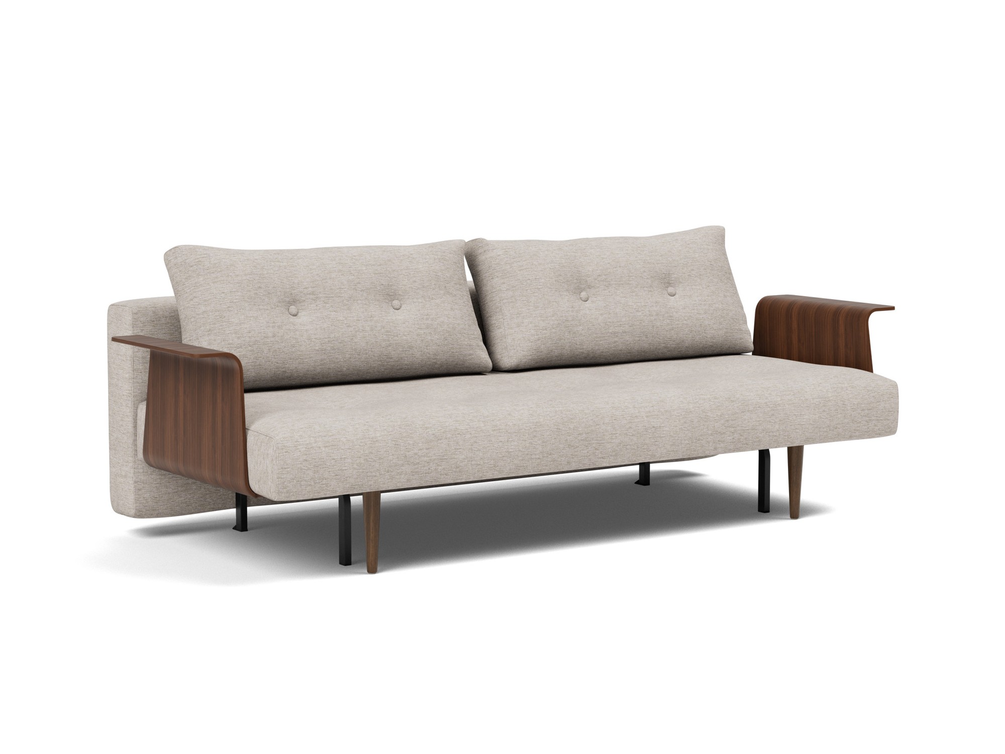 Schlafsofa Recast mit Armlehnen Chenille Yuveno 471-Sand