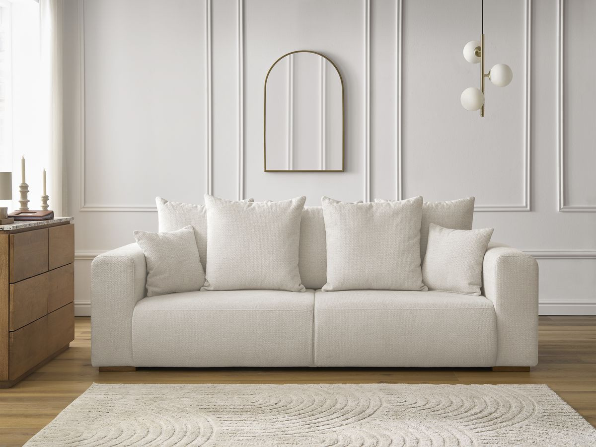 Bobochic Sidonie Sofa 3-Sitzer Melange-Stoff Beige