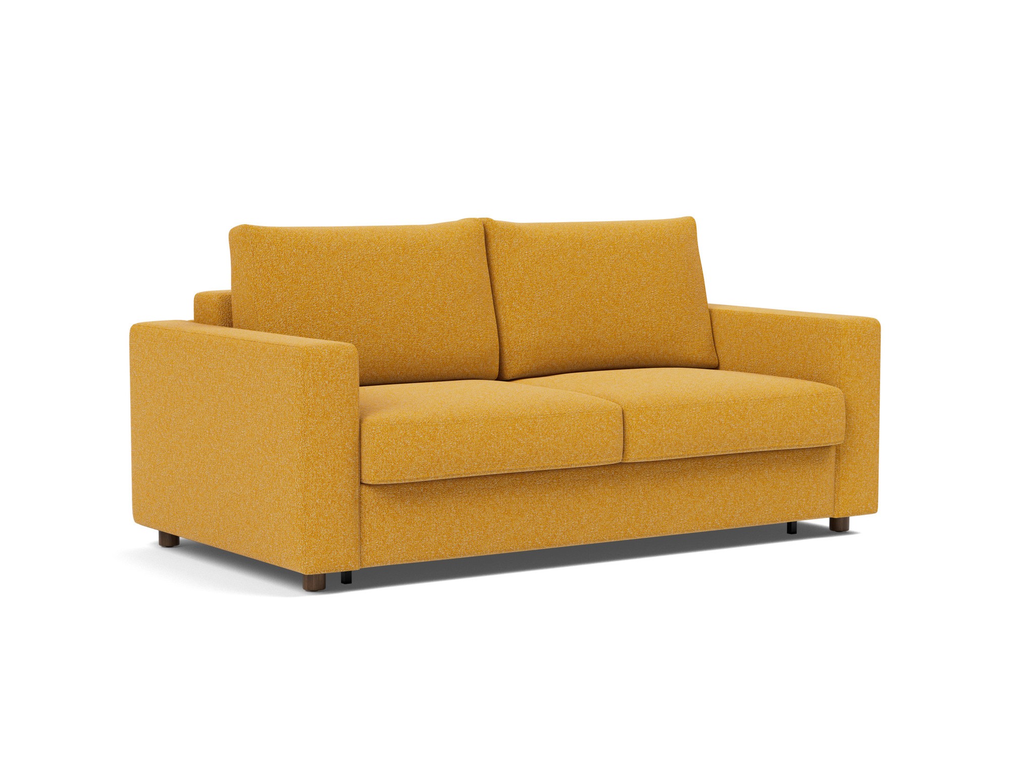 Schlafsofa Neah mit Standard-Armlehnen 160 Boucle Skandi 536-Ochre