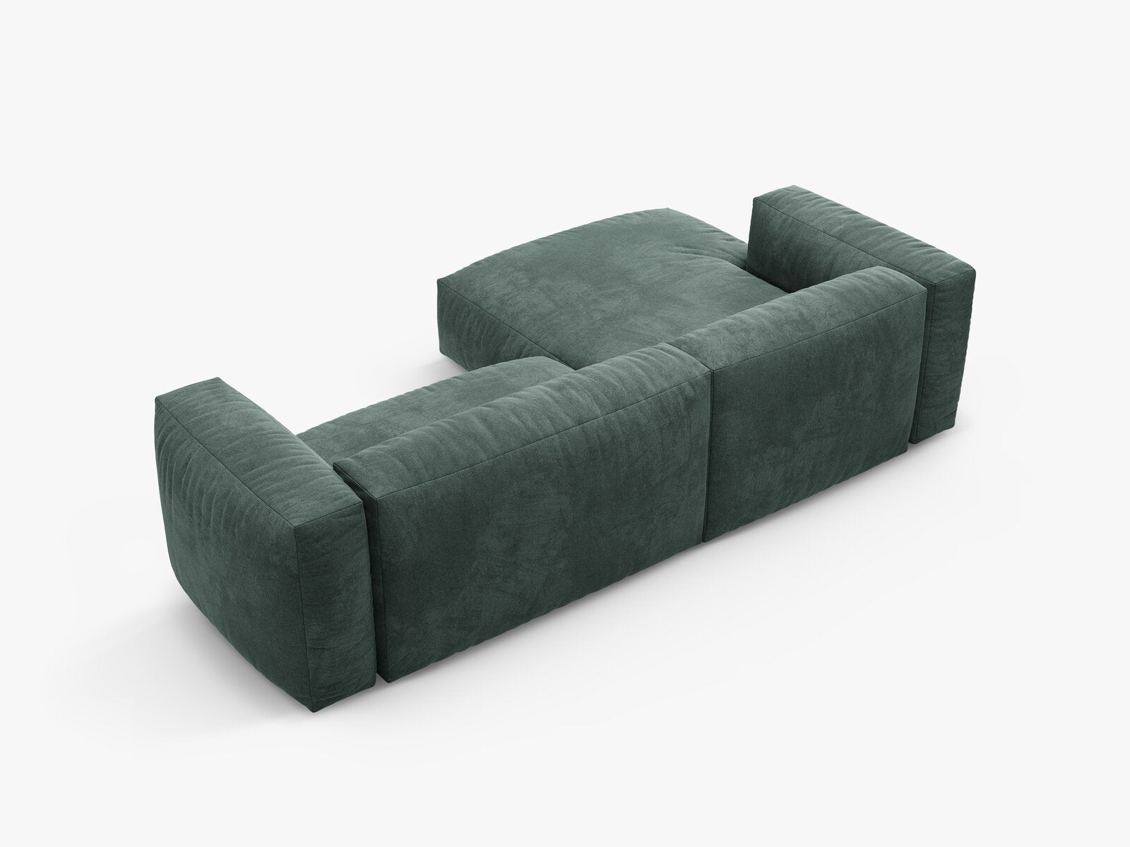 Micadoni Martina Ecksofa 4-Sitzer mit Schlaffunktion Links Samt Vogue Petrol