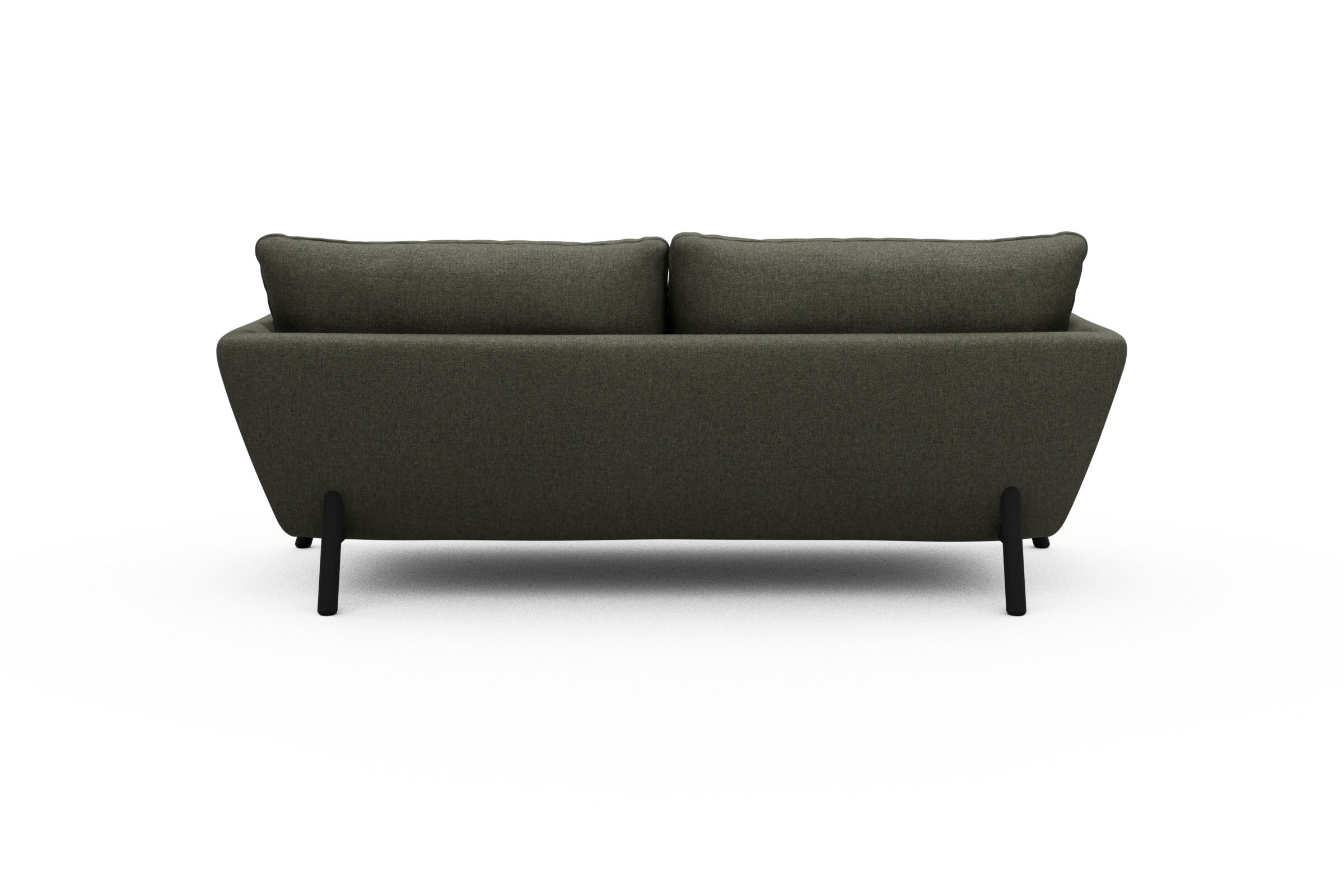 Sofa Emil 3-Sitzer Beinfarbe Eiche Schwarz Sama-Winter-Moss