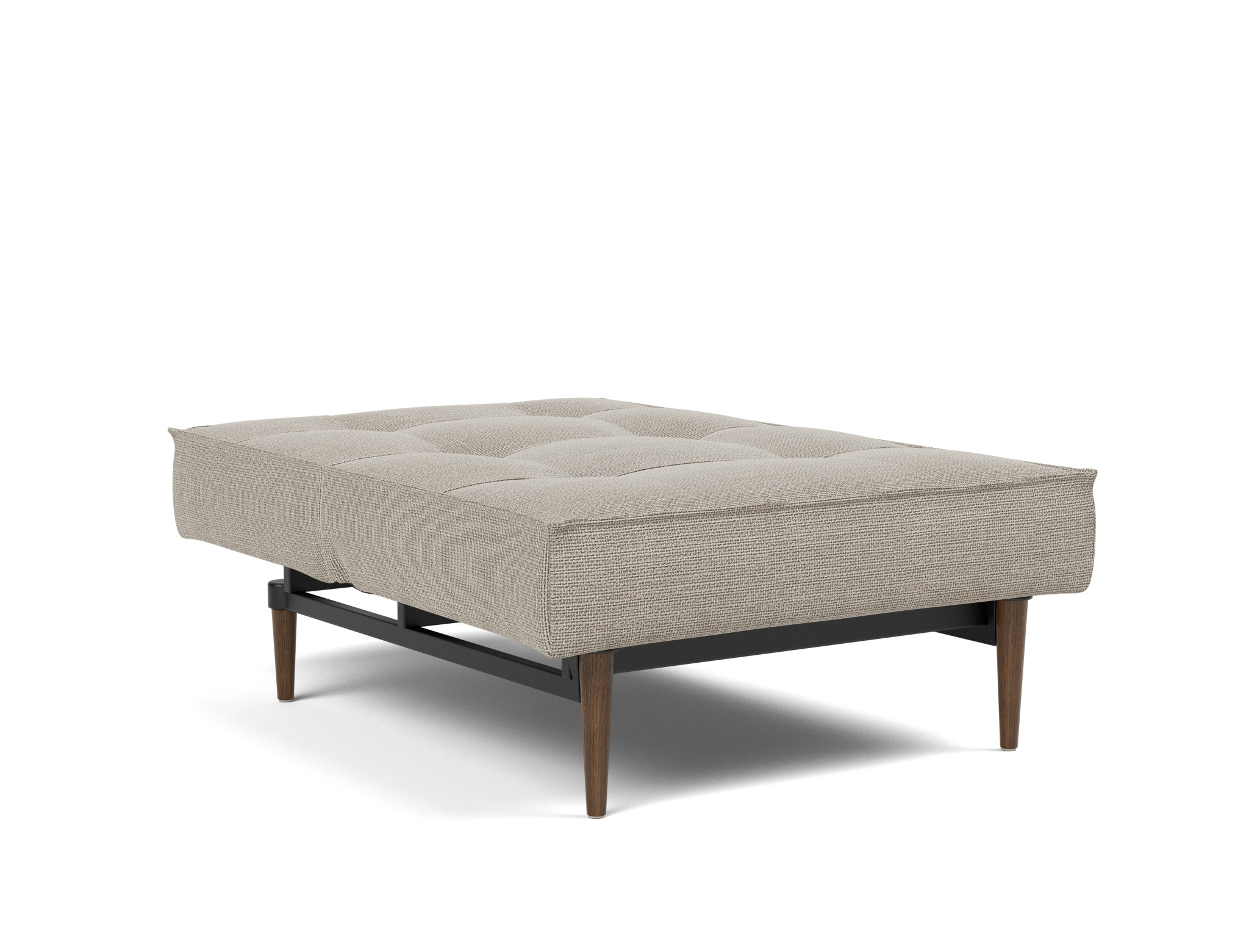 Sessel Splitback Strukturierter Stoff Kenya 579-Gravel Beine Styletto Eiche dunkel