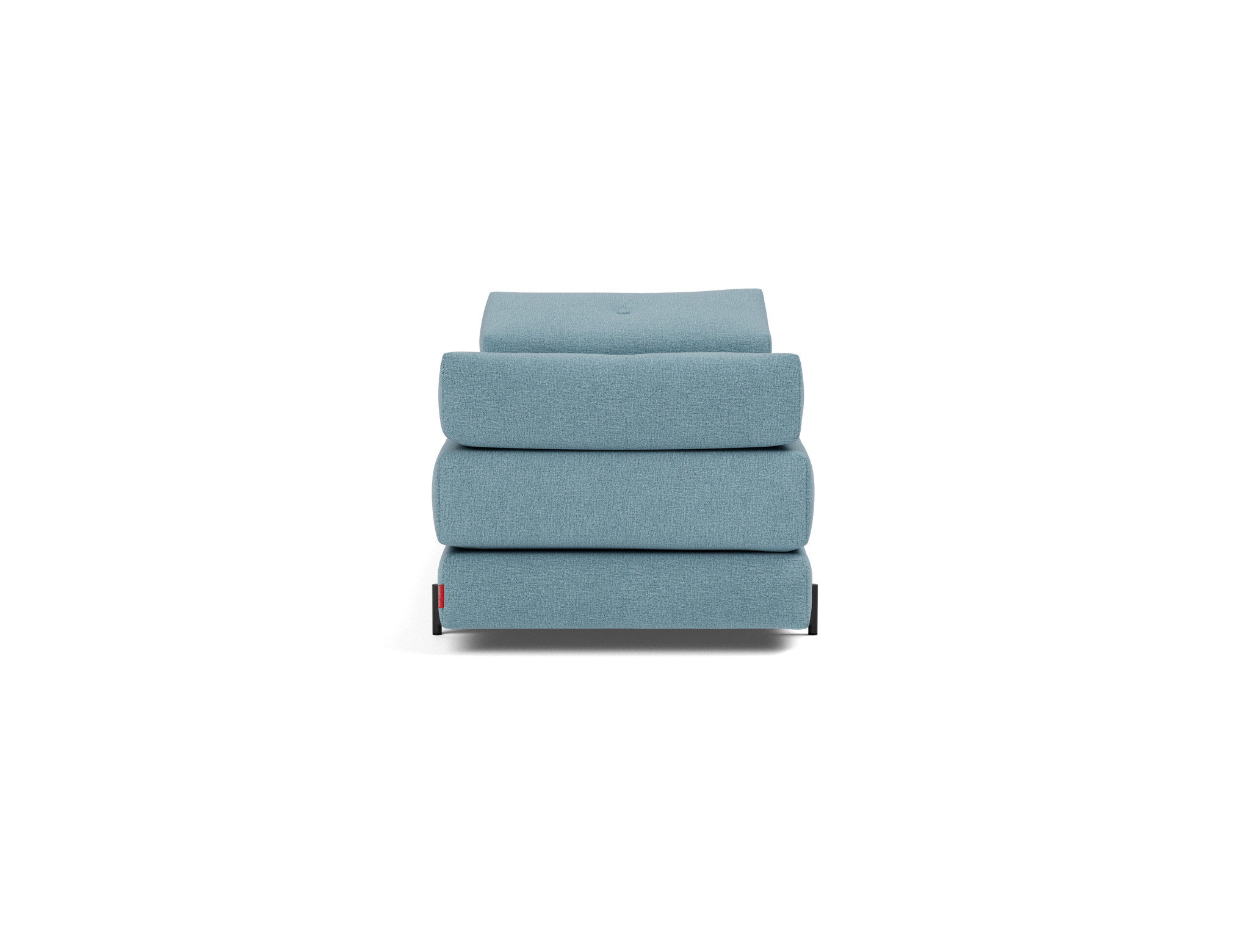 Tagesbett Sigmund Flachgewebe Mixed Dance 525-Light-Blue Beine Indu schwarz