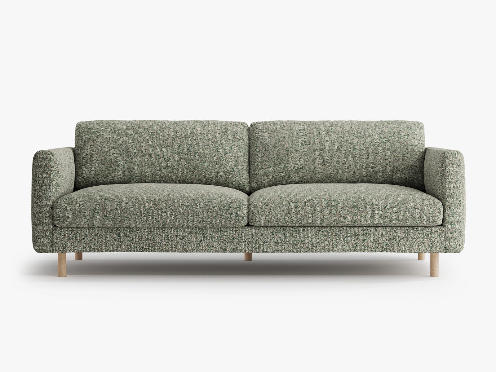 Micadoni Sofa Eden 4-Sitzer Strukturierter Stoff Moßgrün Melange