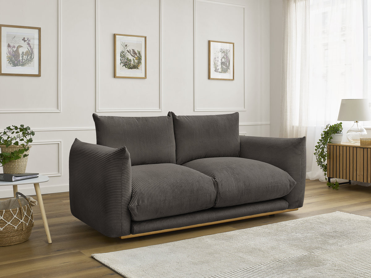 Bobochic Ernest Sofa 2-Sitzer Cordsamt Taupe