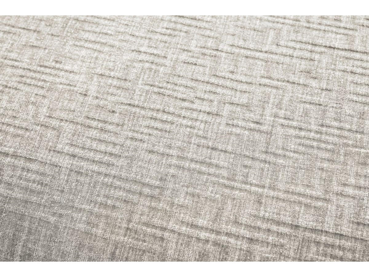 Bobochic Megeve Ecksofa mit Pouf Strukturstoff Beige Ecke links