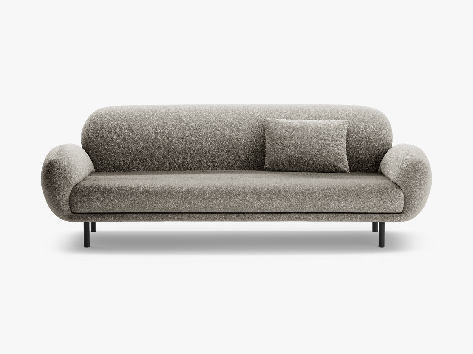 Micadoni Sofa Poppy 3-Sitzer Boucle Baloo Grau