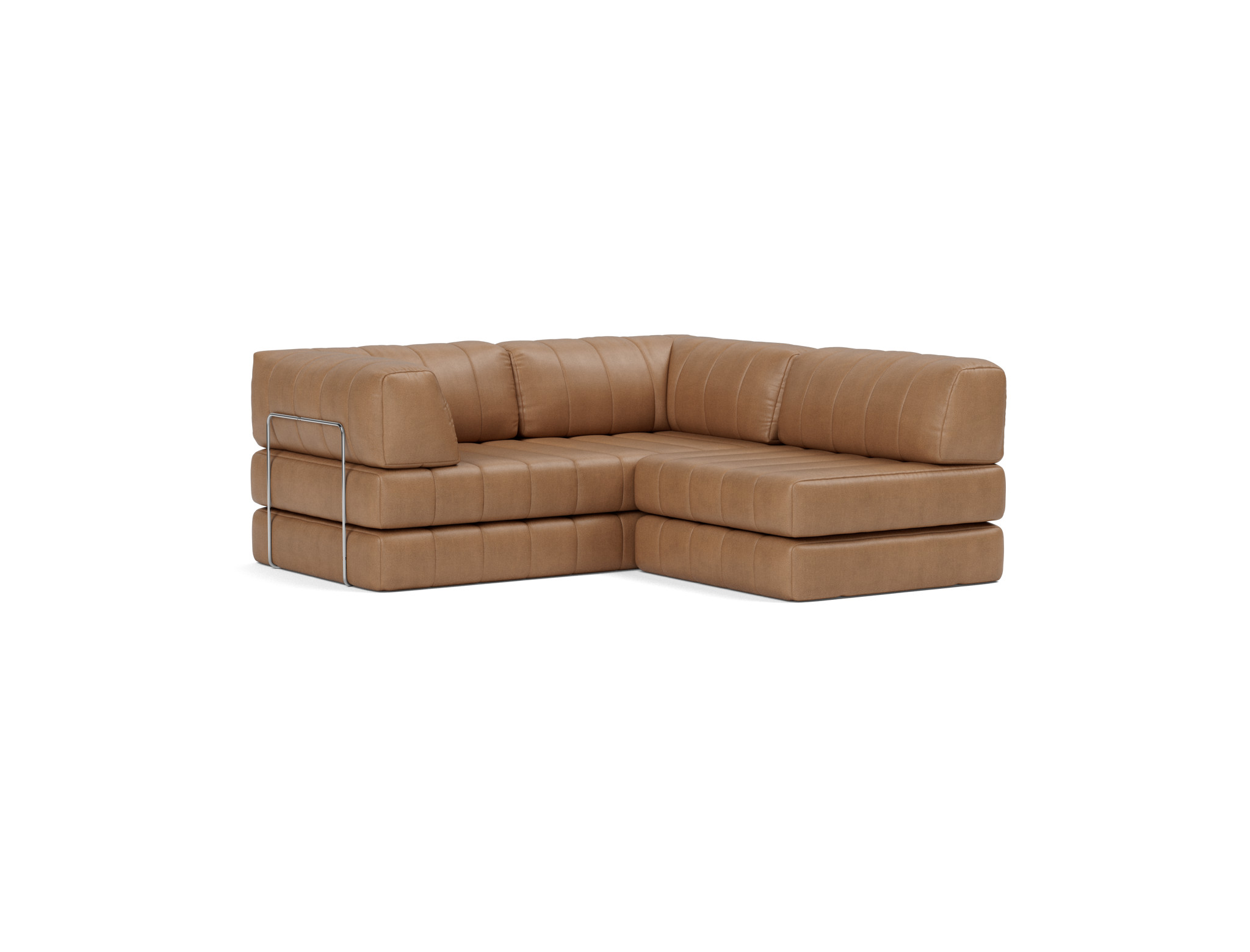 Schlafsofa CozyPad Grand mit Armlehnen Lederoptik Faunal 551-Brown