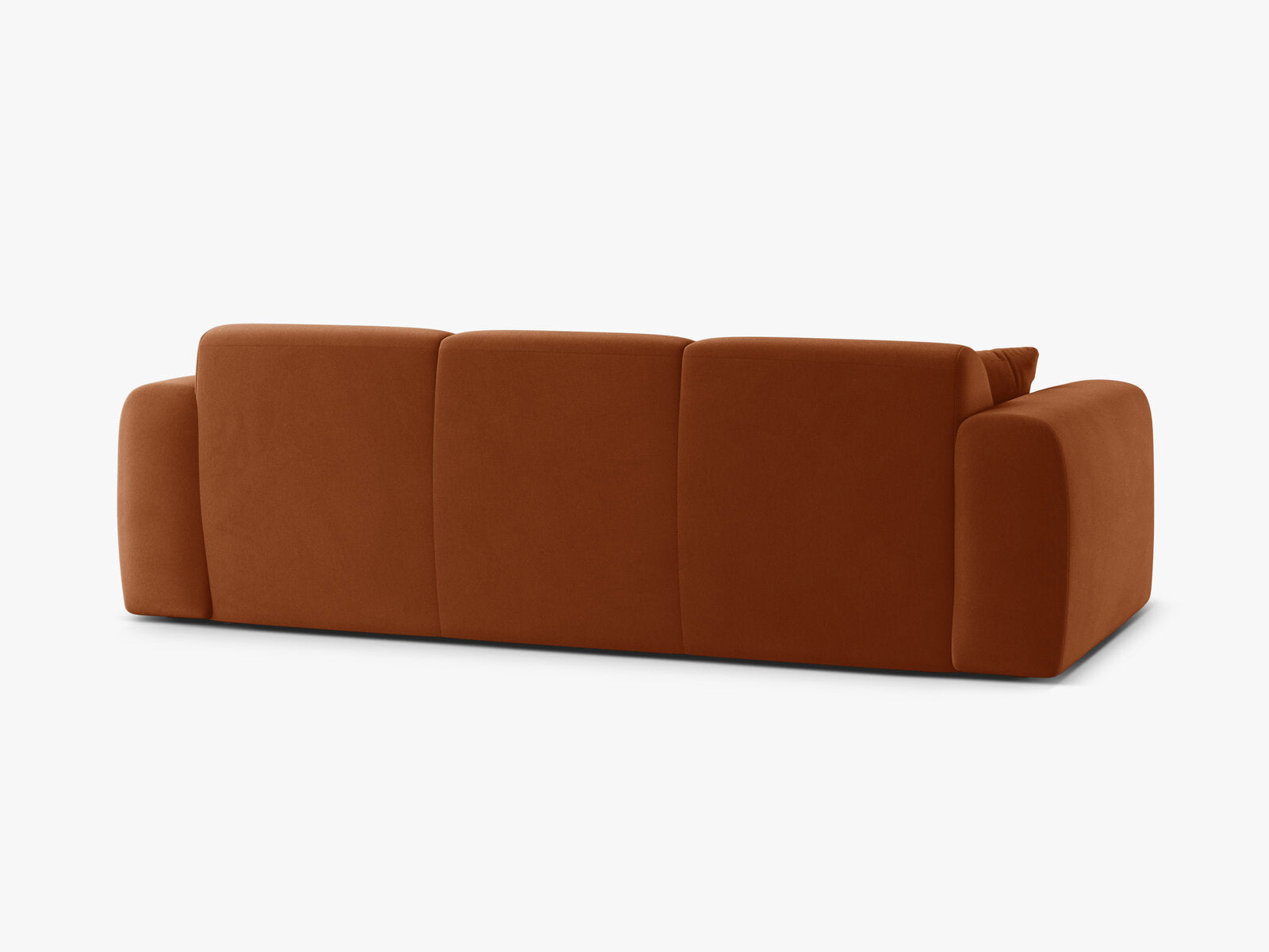 Micadoni Sofa Molino 3-Sitzer Samt Casino Terrakotta