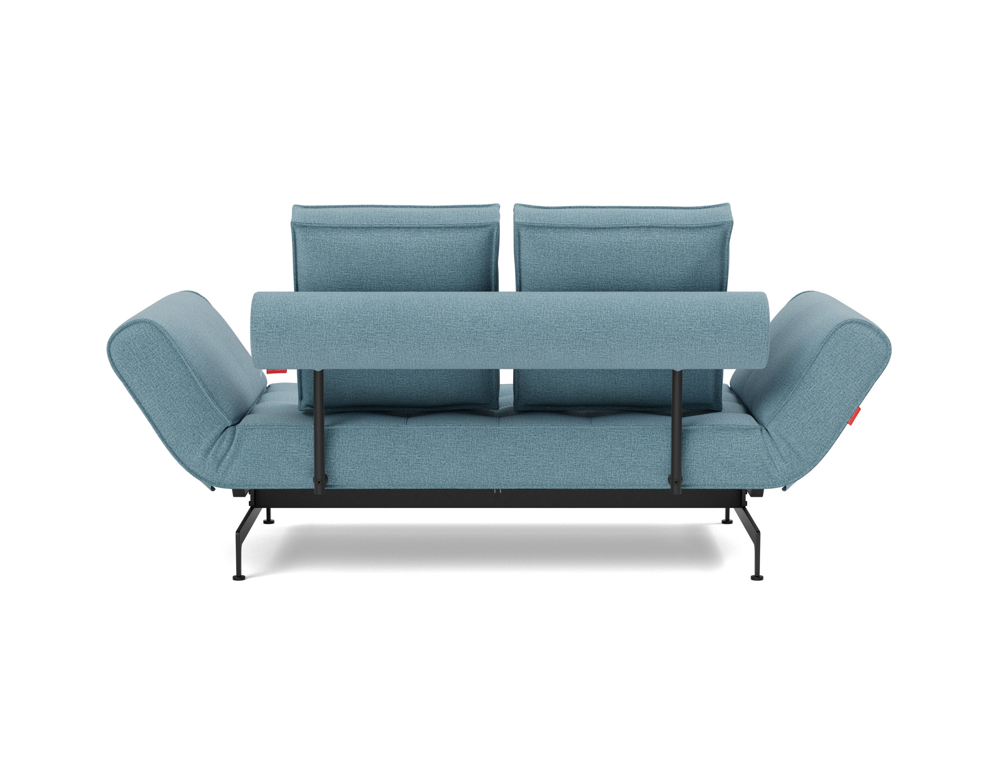Tagesbett Ghia Flachgewebe Mixed Dance 525-Light-Blue Beine Laser schwarz