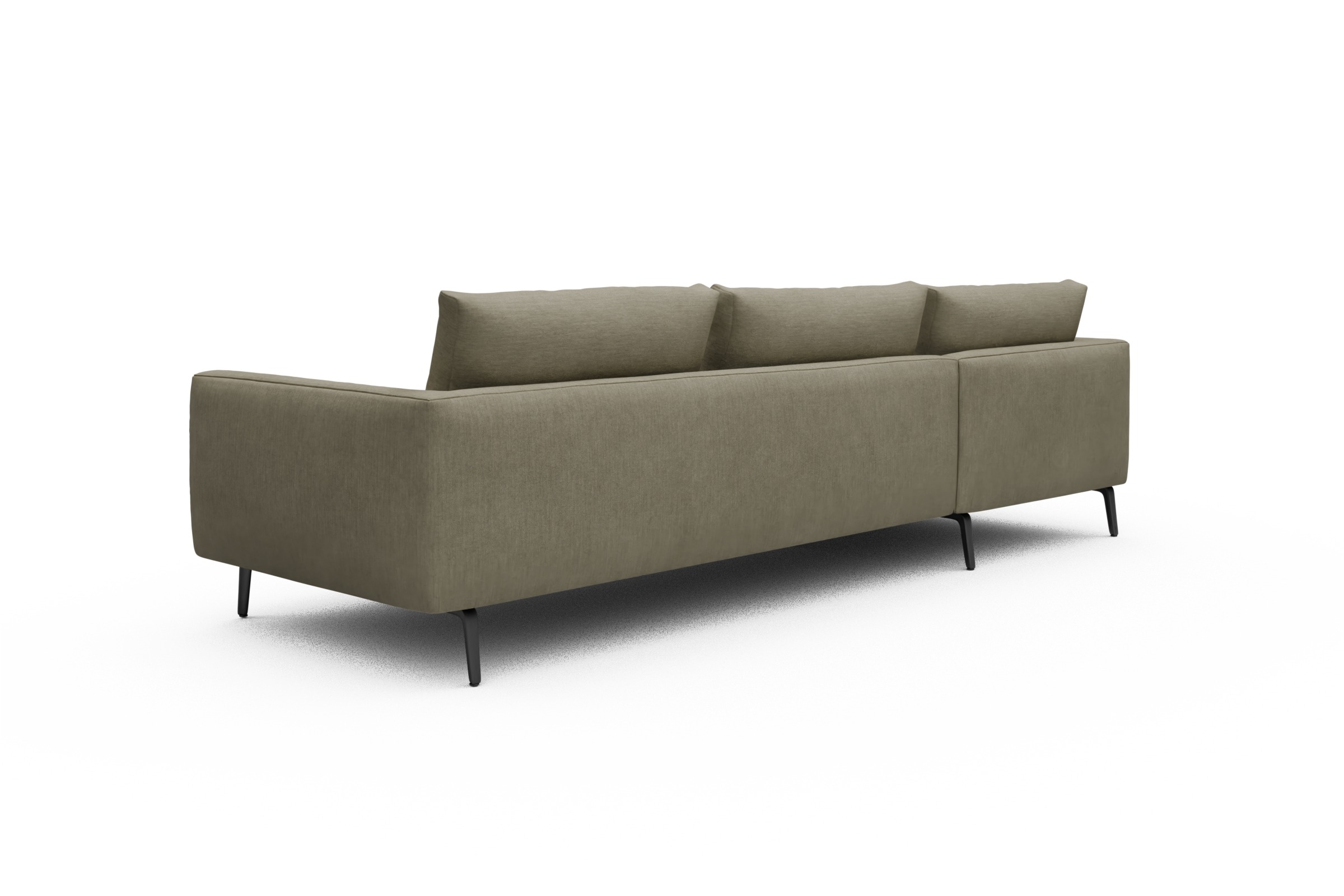 Ecksofa Karl Chaiselongue links mit 2,5-Sitzer Vivus-Dusty-Sand