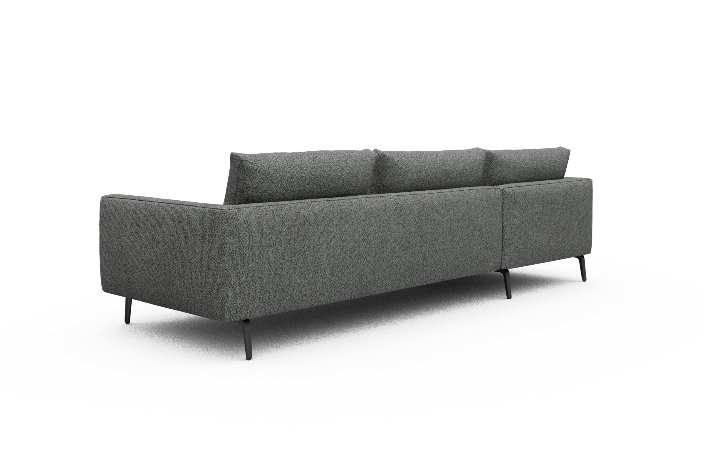 Ecksofa Karl Chaiselongue links mit 2,5-Sitzer Vanora-Warm-Grey