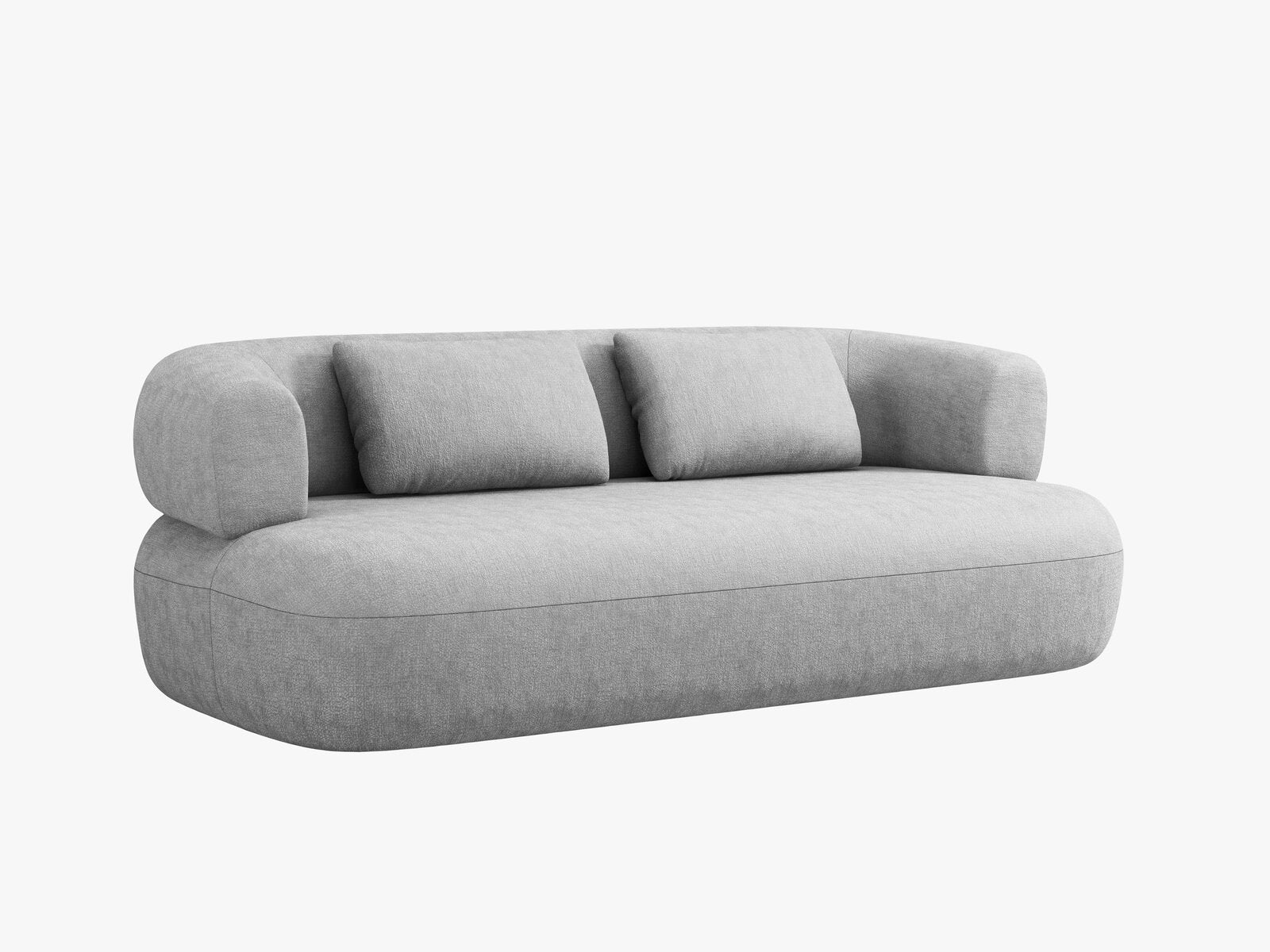 Micadoni Sofa Jenny 2-Sitzer Chenille Perfect Harmony Silber