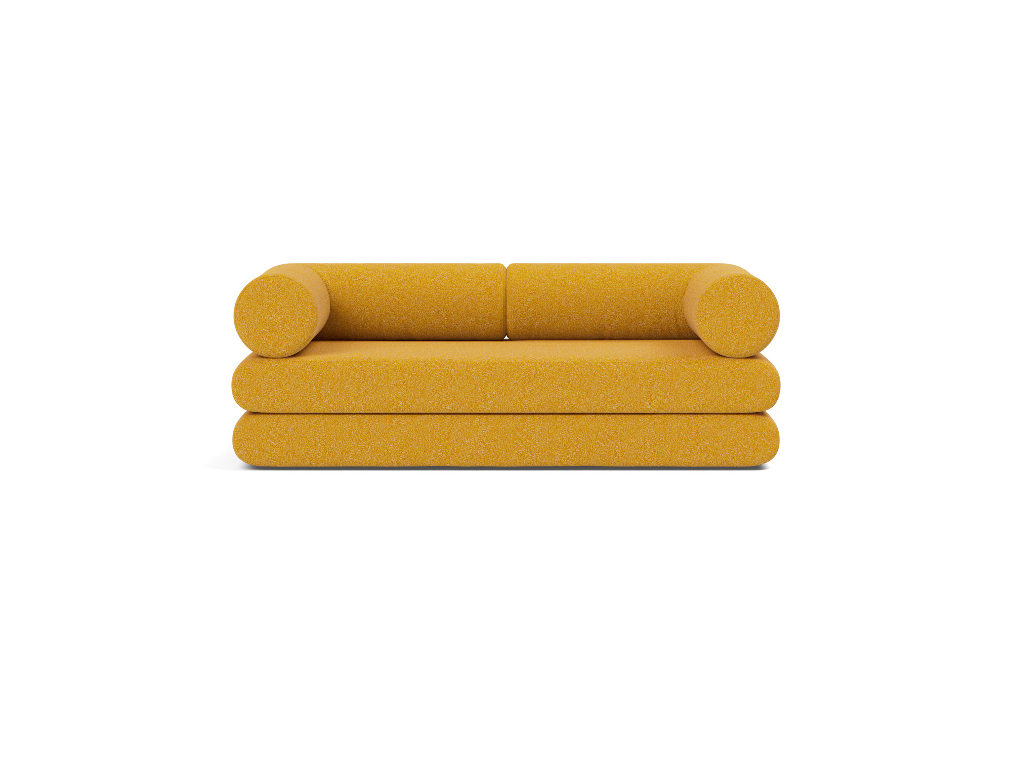Tagesbett Circlus mit L-förmigen Armlehnen Boucle Skandi 536-Ochre