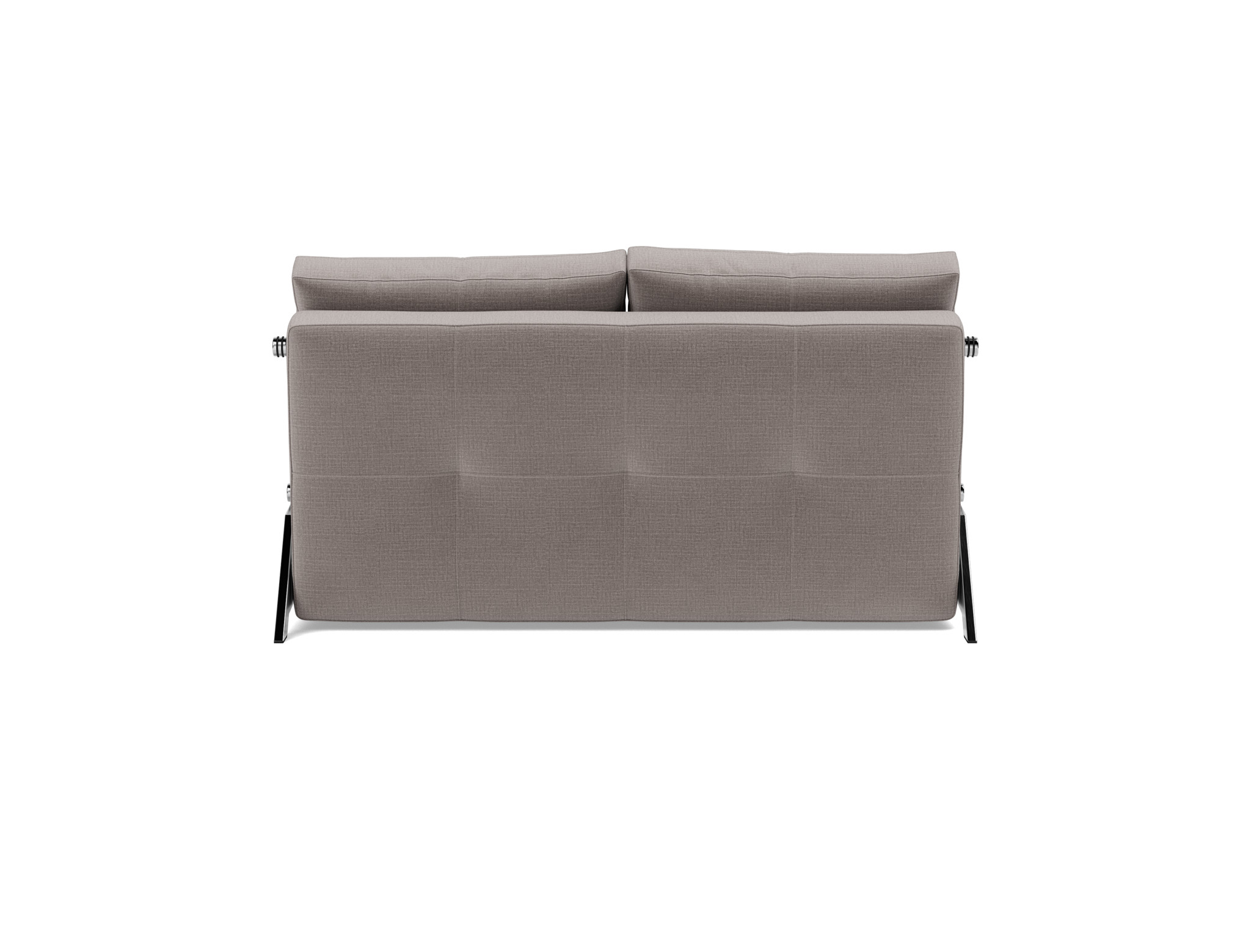 Schlafsofa Cubed 140 Chenille Esina 418-Truffle Beine Chrom