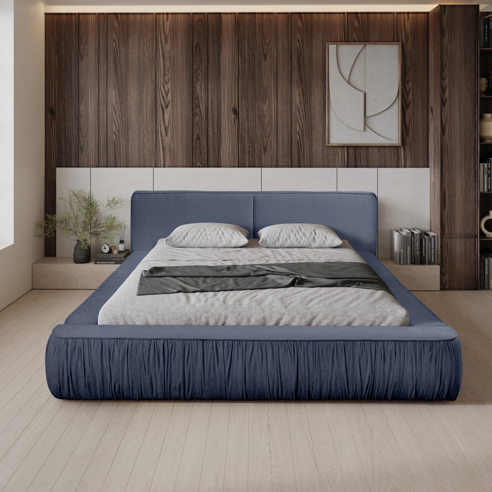 Polsterbett Beyond Chenille 160x200 mit Holzrahmen Perfect Harmony 77