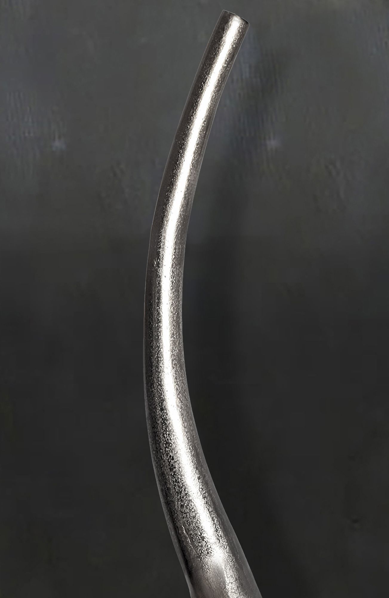 Bodenvase Hyllestad Aluminium Silber 48 × 10 × 100 cm