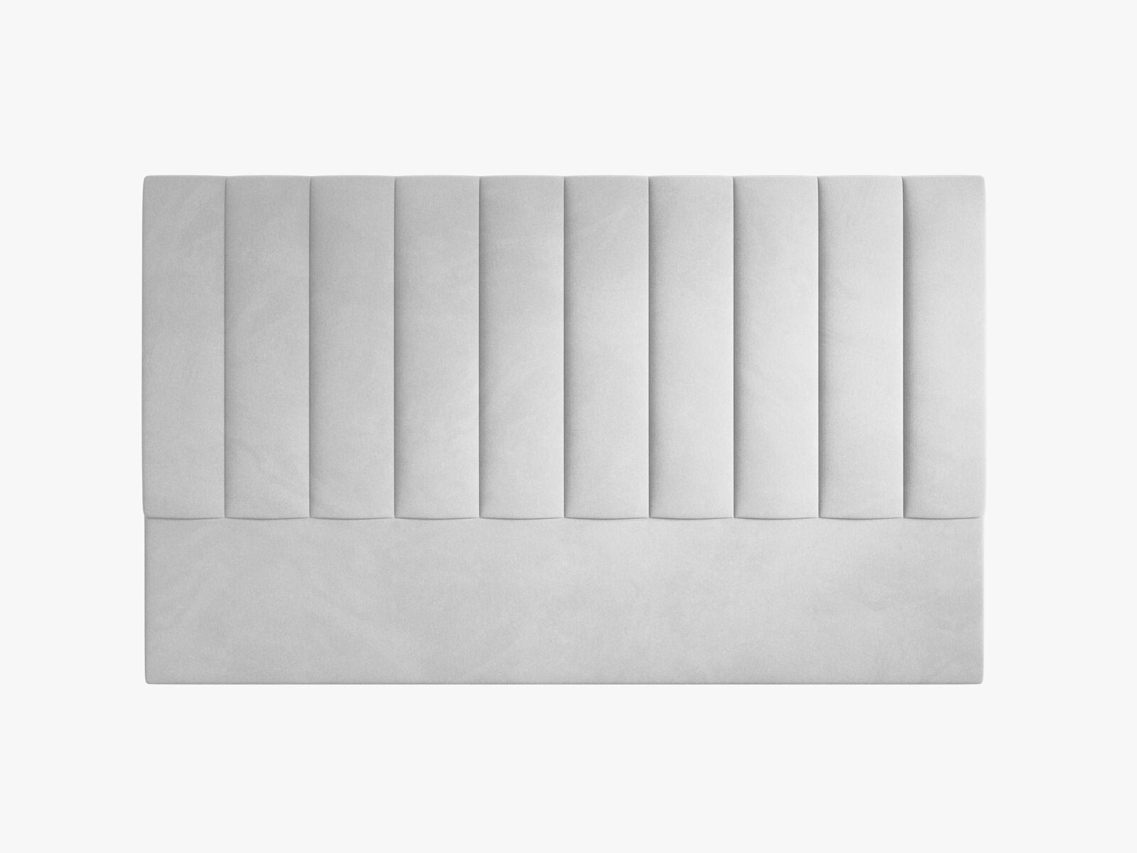 Micadoni Marl Polster-Kopfteil Samt Magic Velvet Hellgrau 200x120