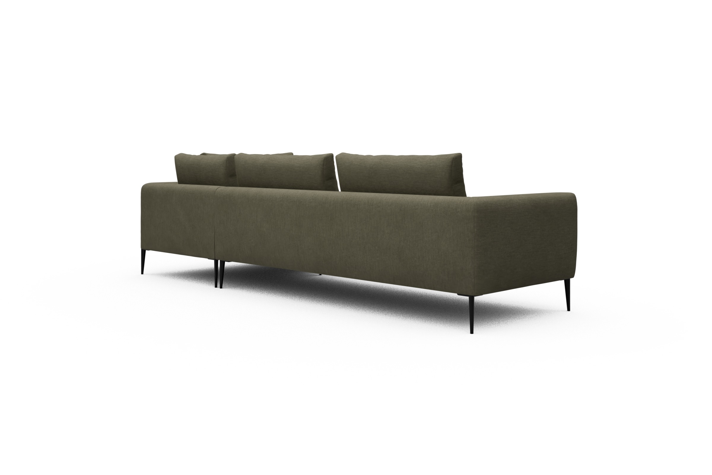 Ecksofa Paul Relax-Ecke links mit 3-Sitzer Vivus-Dusty-Olive