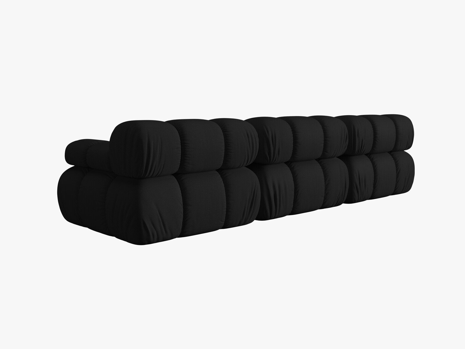 Micadoni Modulares Sofa Bellis 3-Sitzer 3D-Stoff Sonic Schwarz