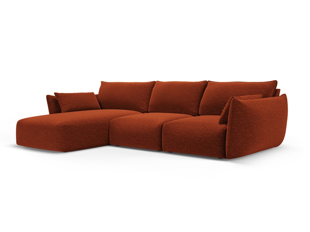 Cosmopolitan Design Ecksofa Matera 5-Sitzer Chenille Eden Ziegel Links