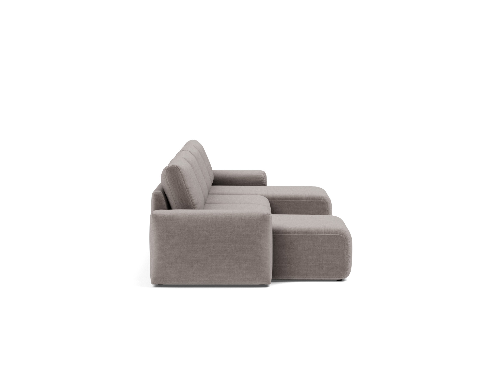 Schlafsofa Norum U-Form mit Chunky-Armlehnen Chenille Esina 418-Truffle