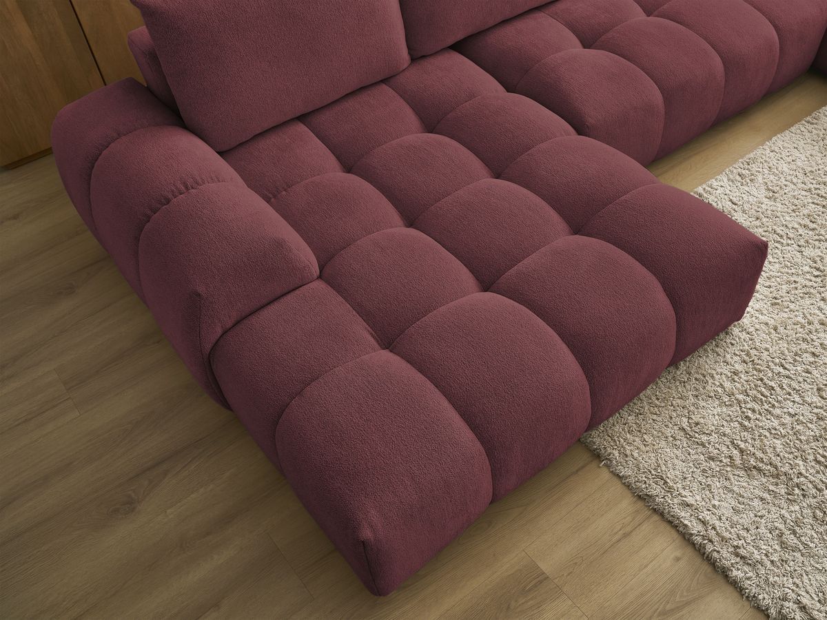 Bobochic Everest Wohnlandschaft, 6 Kissen Melange-Stoff Rot Ecke links