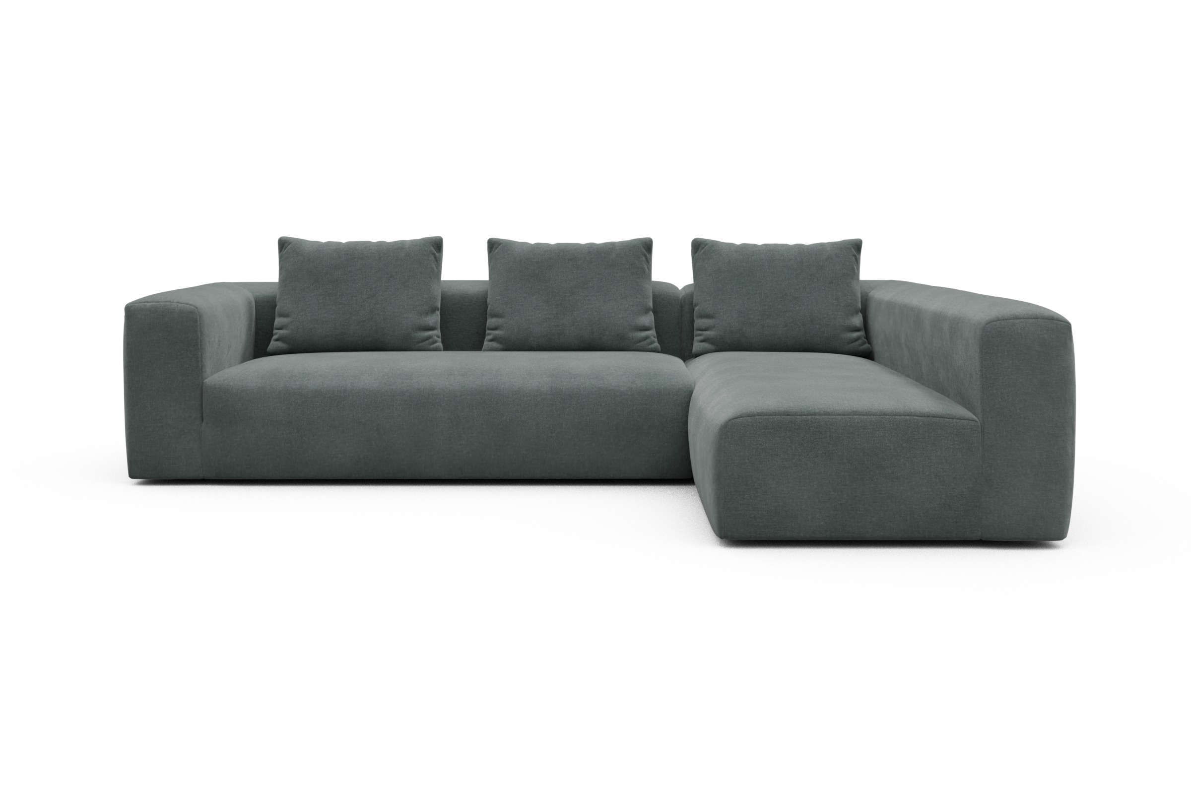 Skandi Home Ecksofa Fred 2x 2,5-Sitzer rechts offen Smooth-Silver-Grey moebelfaktor