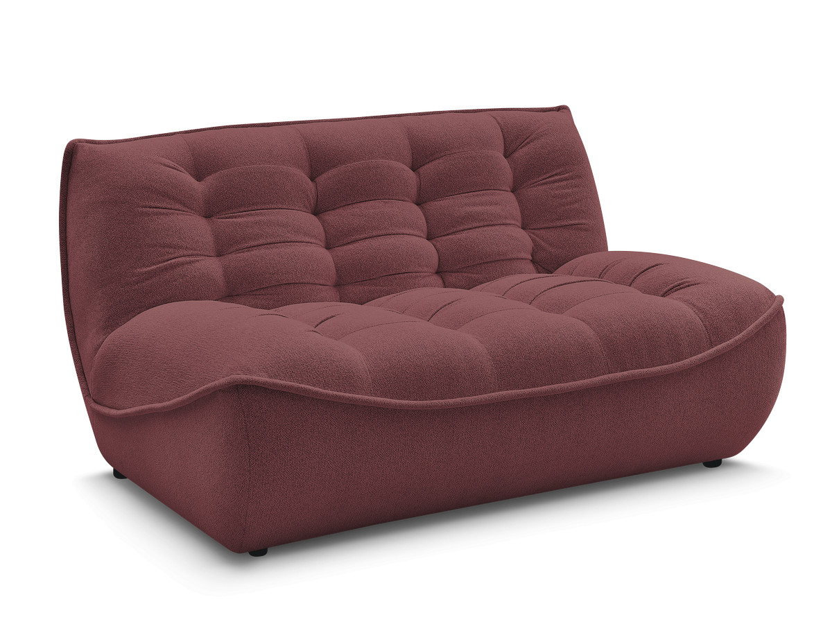Bobochic Serena Sofamodul 2-Sitzer Melange-Stoff Rot