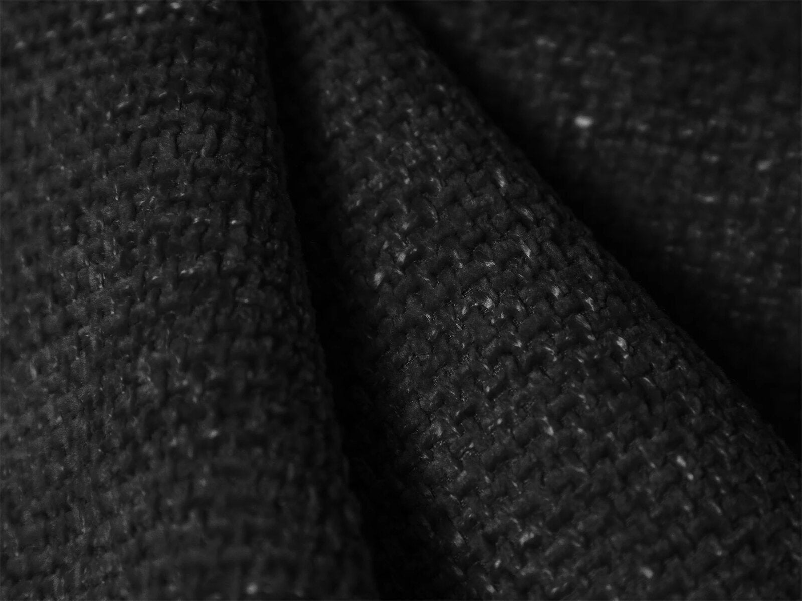 Micadoni Sofa Miley 4-Sitzer Rechts Chenille Haga Schwarz