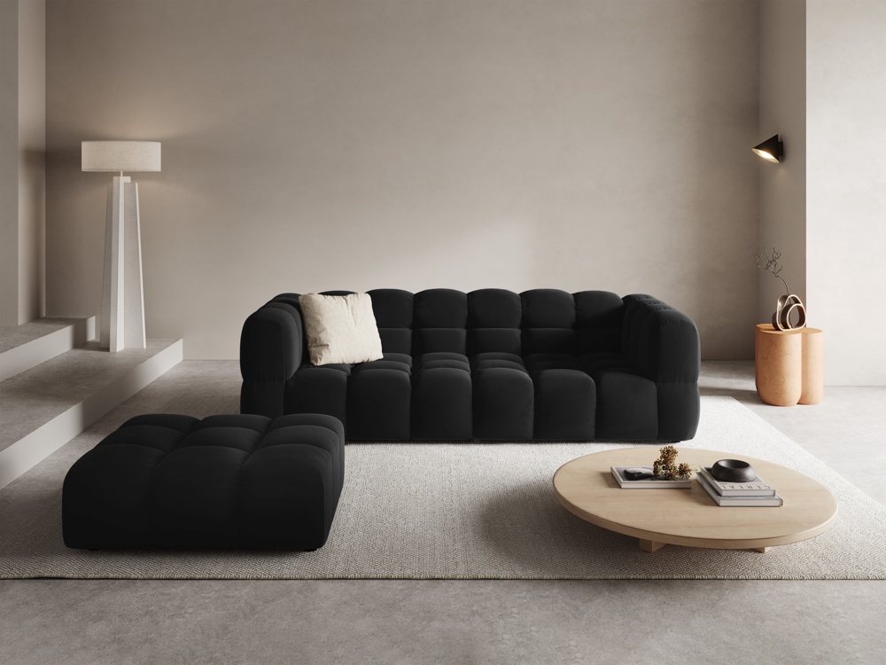 Cosmopolitan Design Sofa Sky 4-Sitzer Samt Casino Schwarz