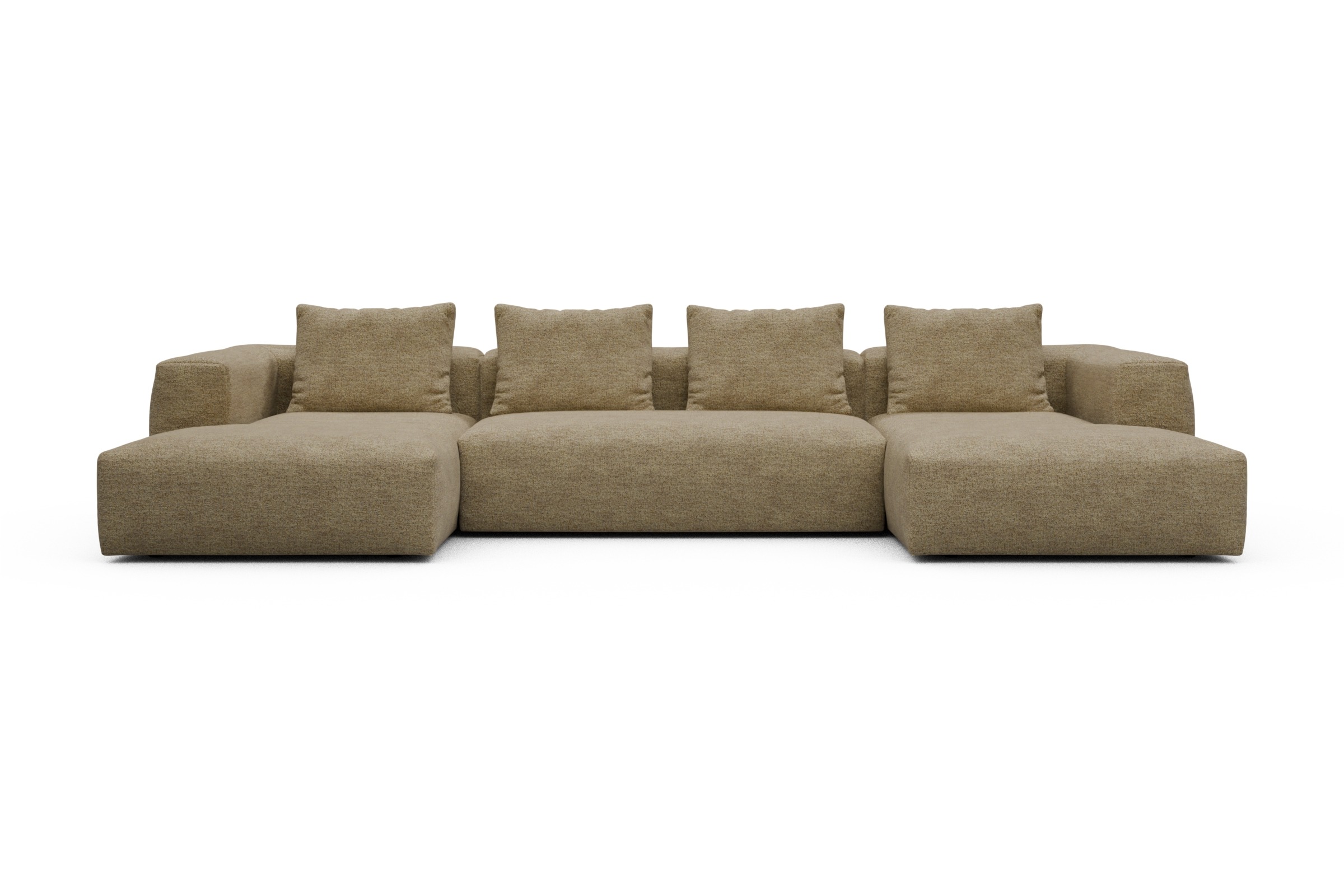 Skandi Home Wohnlandschaft Fred mit 2-Sitzer und Chaiselongue beidseitig Carreno-Silician-Yellow moebelfaktor
