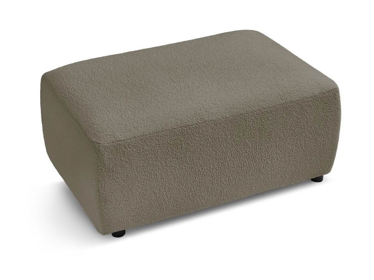 Bobochic Envy Schlafsofa 3-Sitzer mit Bettkasten und rechteckigem Pouf Bouclé-Stoff Braun