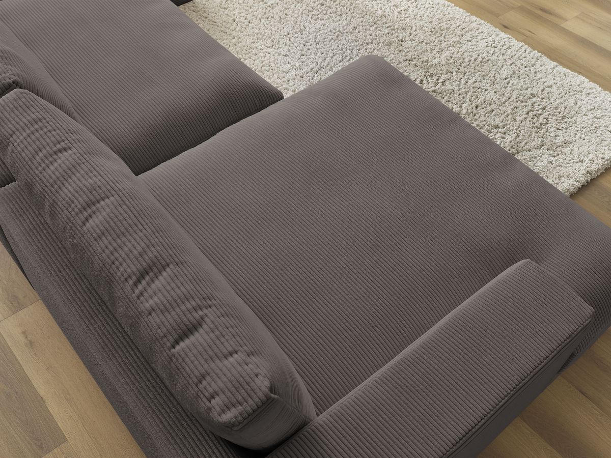 Bobochic Leonard Wohnlandschaft 404 × 159 cm Cordsamt Braun